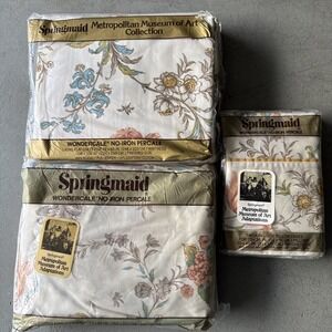 Springmaid King Bed Sheet Flat Fitted Metropolitan Museum of Art Newburyport